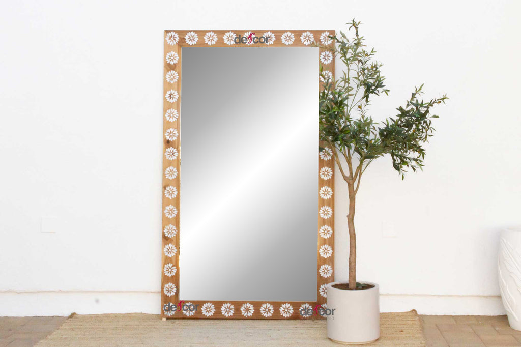 Full Length Mother of Pearl Inlay Floor Mirror