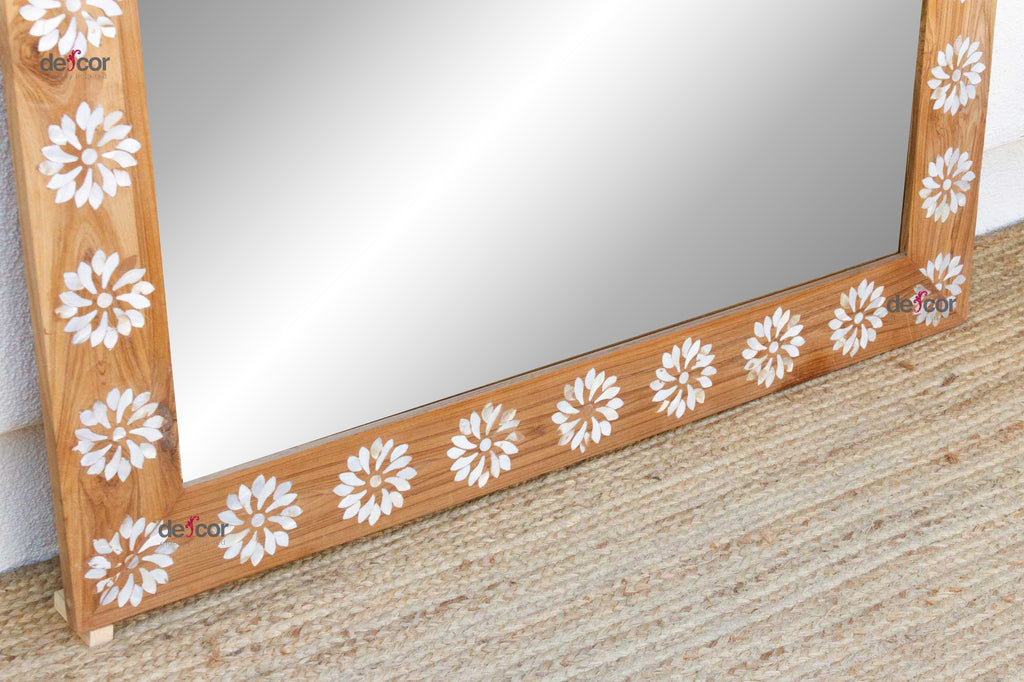 Full Length Mother of Pearl Inlay Floor Mirror