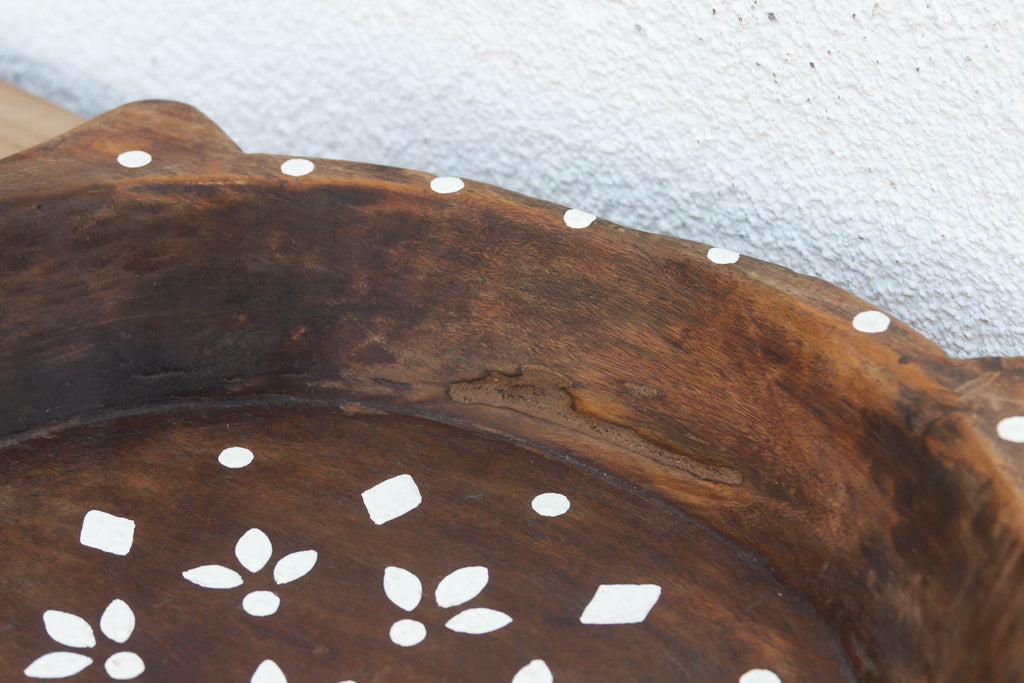 Vintage Faux Inlay Wood Centerpiece