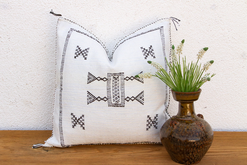 Front Trail Cactus Silk Moroccan Pillow