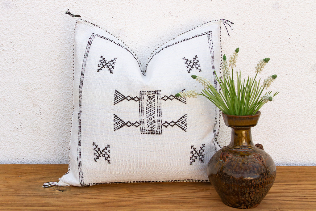 Front Trail Cactus Silk Moroccan Pillow