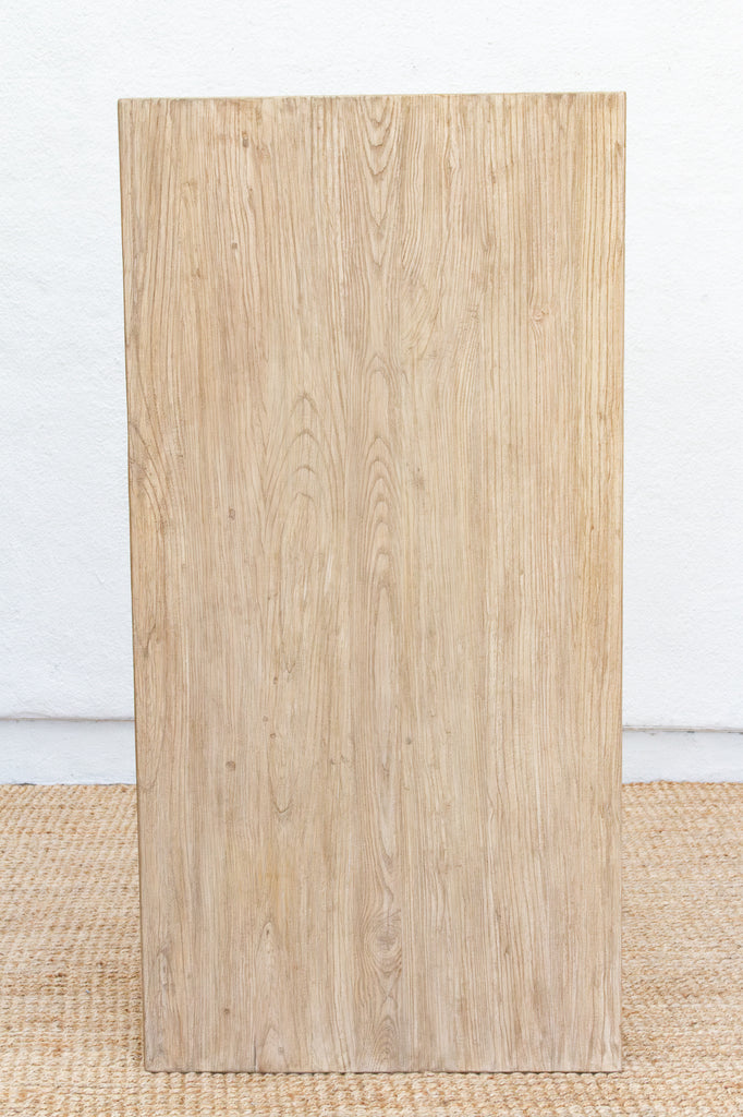 Japandi Waterfall Reclaimed Elm Coffee Table