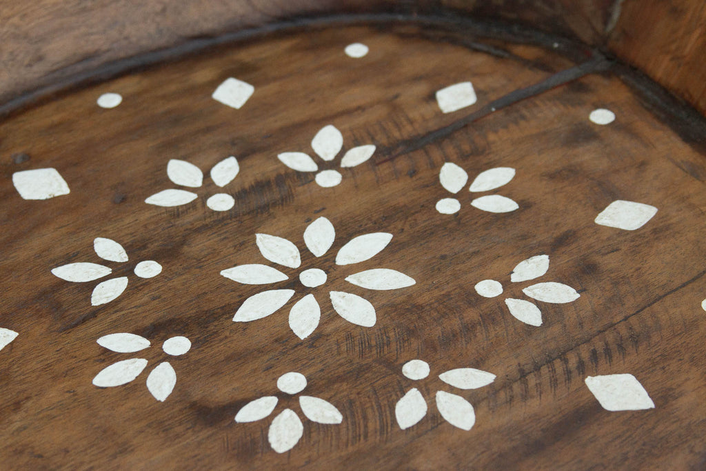 Large Vintage Floral Motif Painted Bowl (Trade)