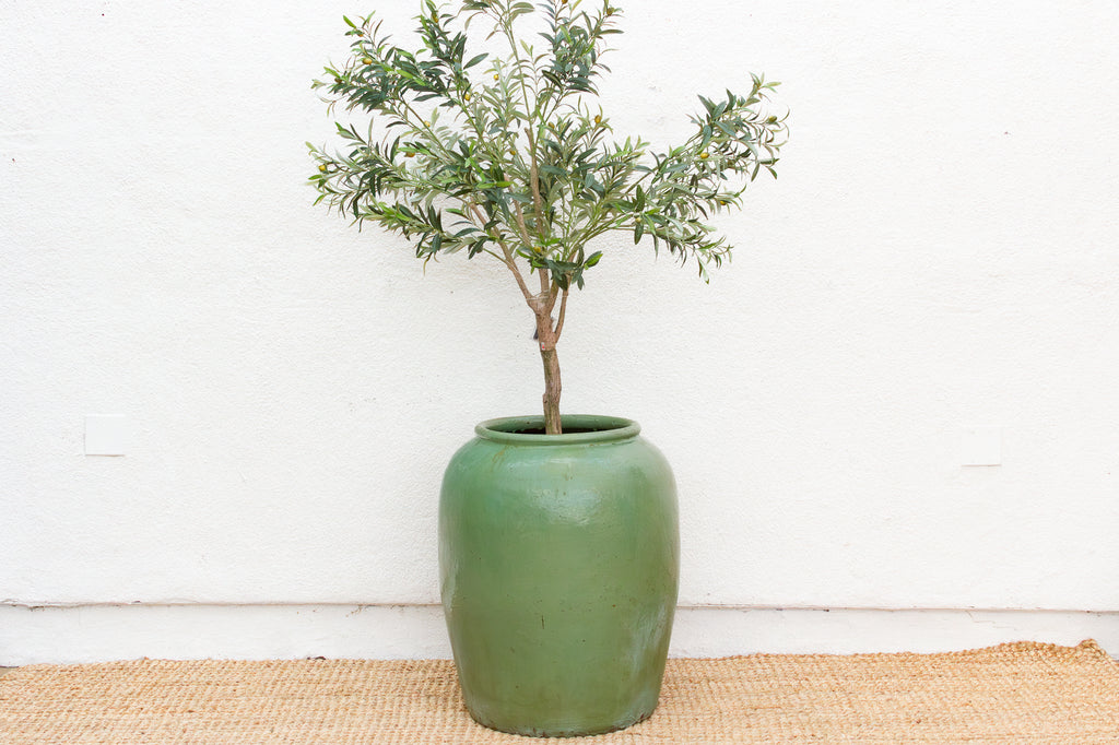 Large Antique Imperial Celadon Glaze Planter