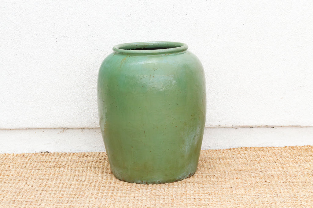 Large Antique Imperial Celadon Glaze Planter