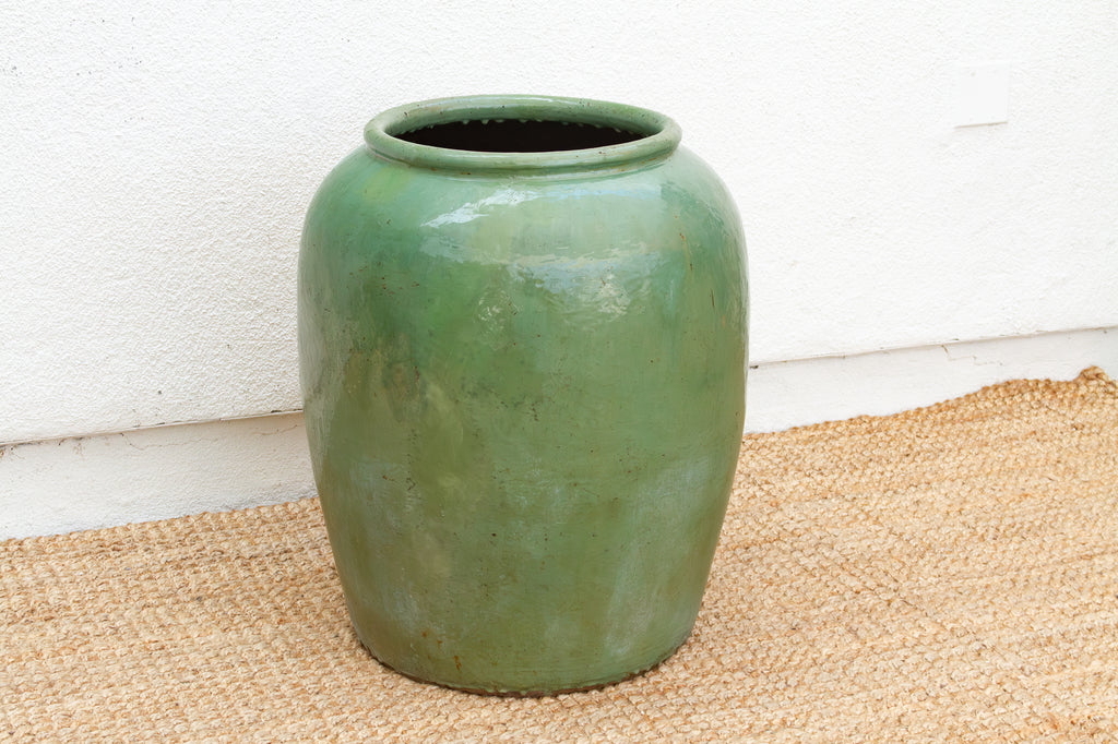 Large Antique Imperial Celadon Glaze Planter