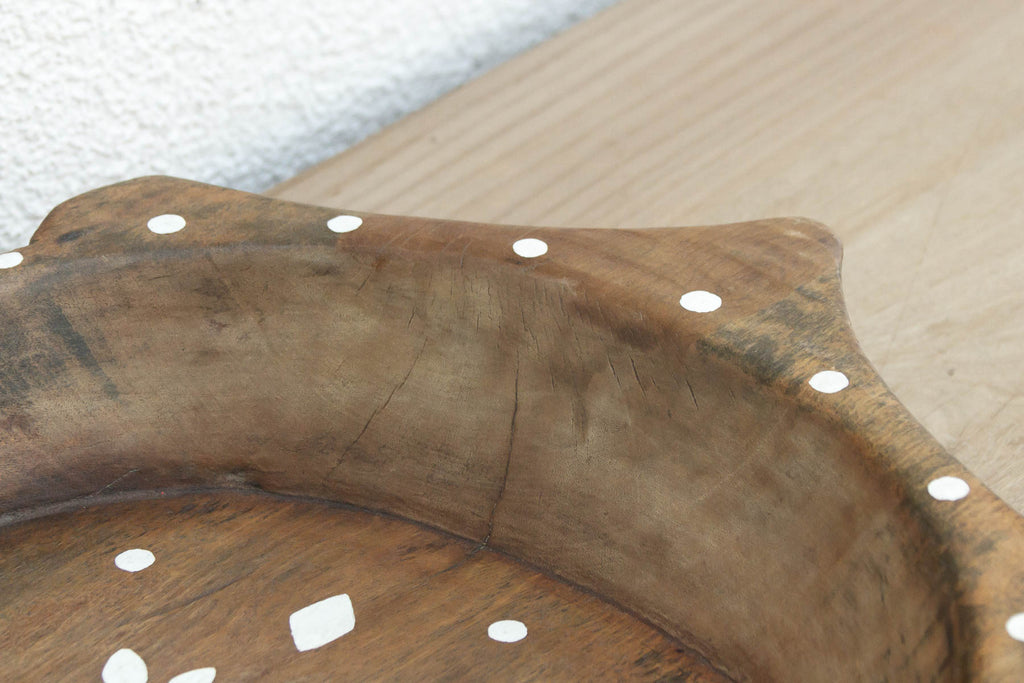 Boho Chic Wooden Painted Bowl