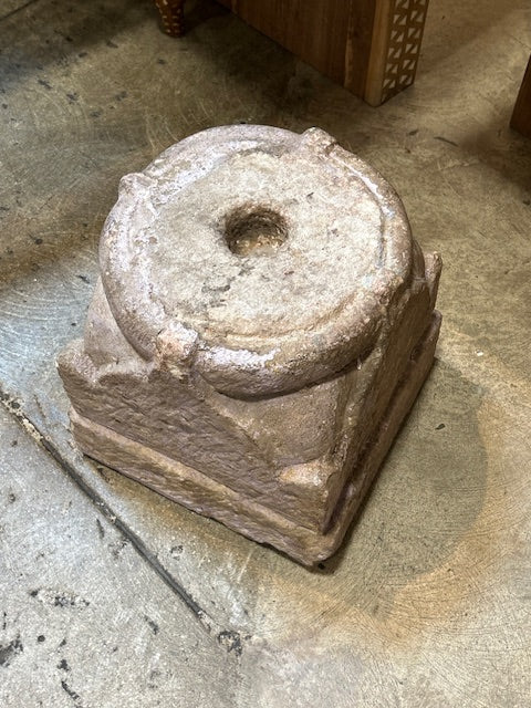 Antique French colonial Stone Pedestal Base