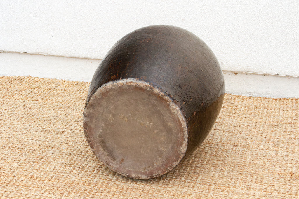 Monumental Antique Brown Spice Trader Vessel