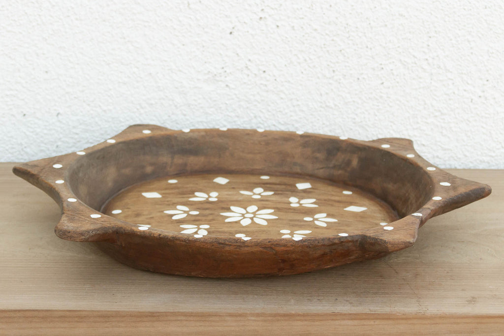 Vintage Inlay Style Painted Bowl
