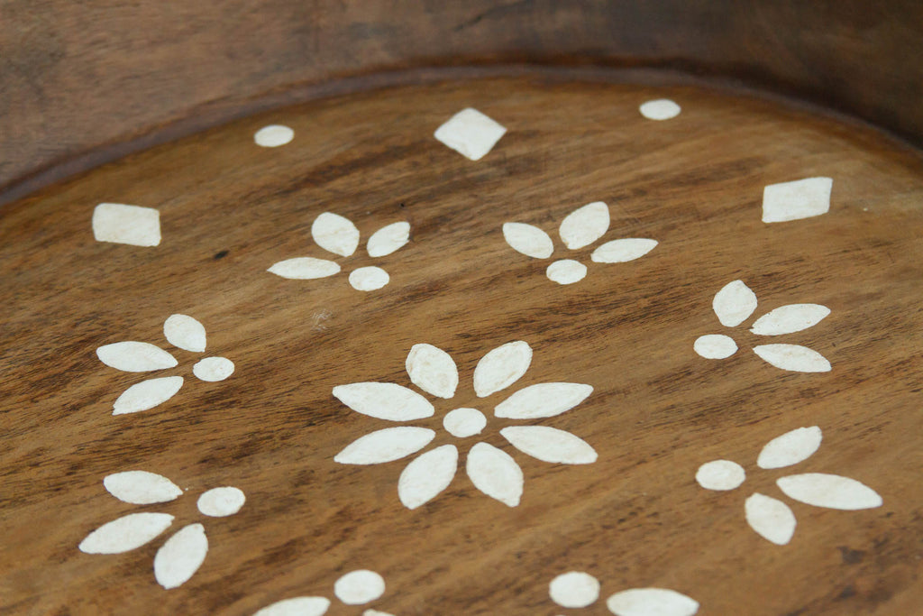 Vintage Inlay Style Painted Bowl