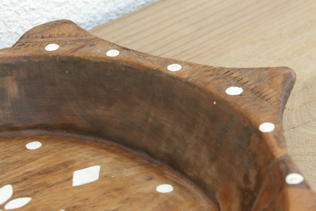 Vintage Inlay Style Painted Bowl