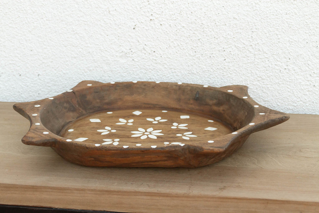 Vintage Inlay Style Painted Bowl
