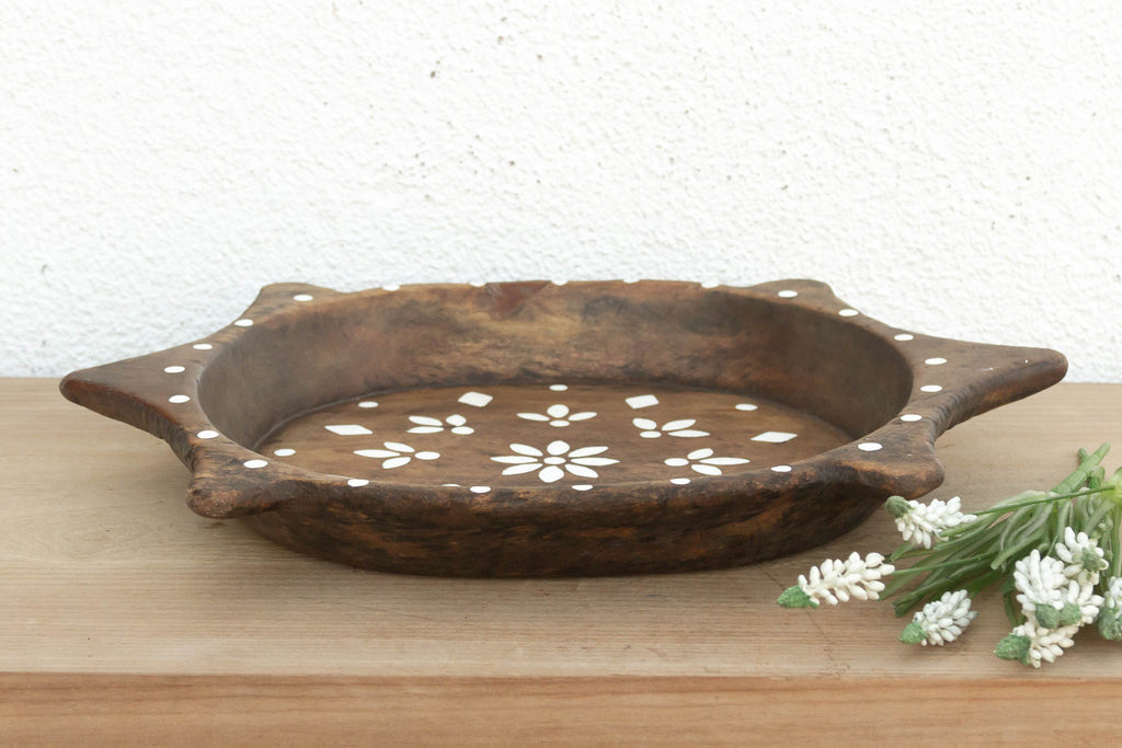 Painted Vintage Floral Art Centerpiece
