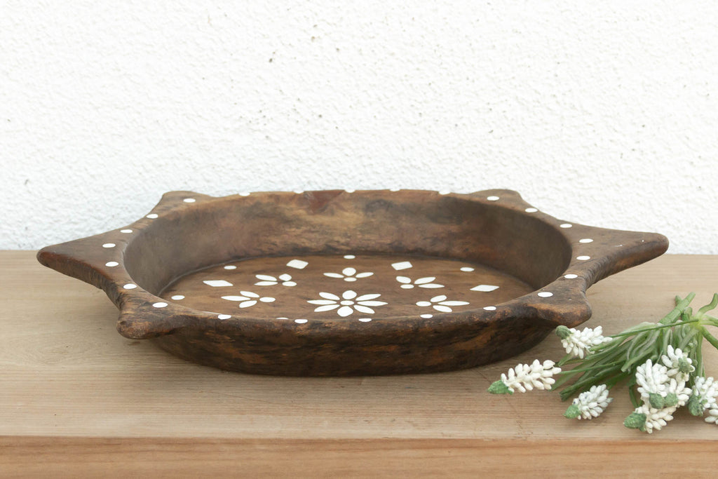 Painted Vintage Floral Art Centerpiece