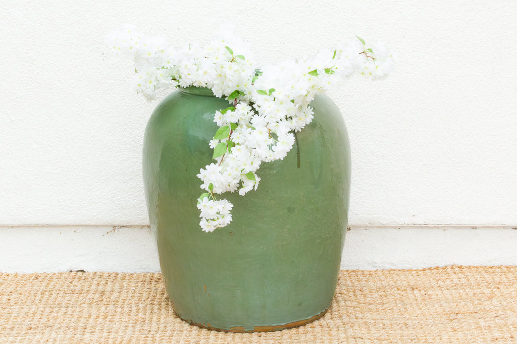 Oversized Qing Dynasty Style Celadon Green Planter