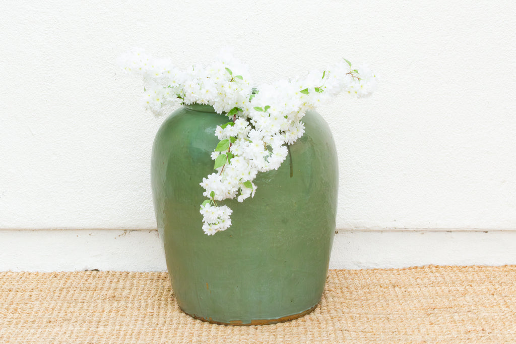 Oversized Qing Dynasty Style Celadon Green Planter