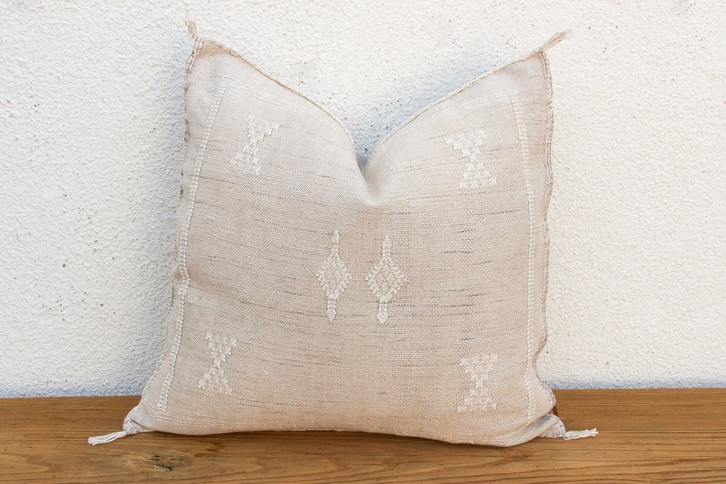 Linen Star Cactus Silk Moroccan Pillow