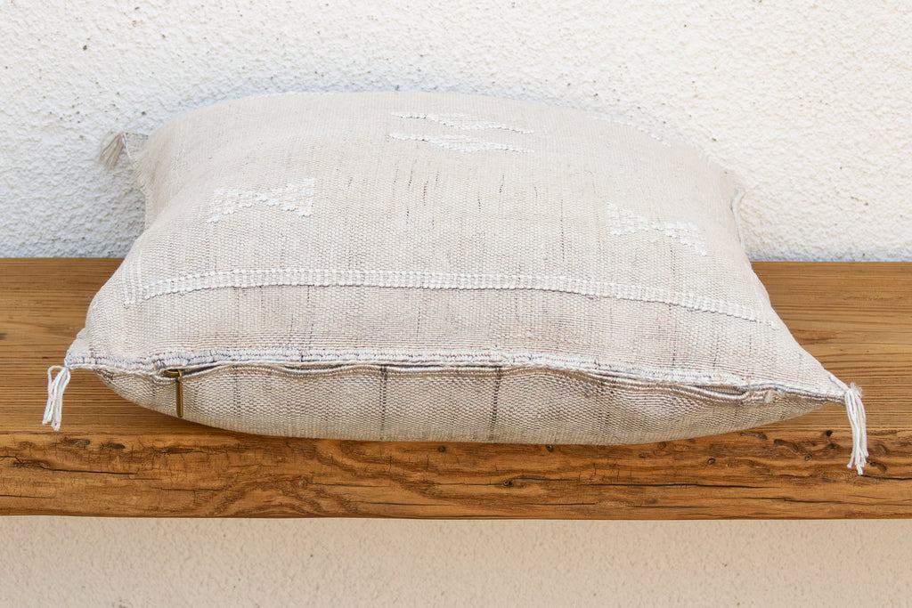Linen Star Cactus Silk Moroccan Pillow
