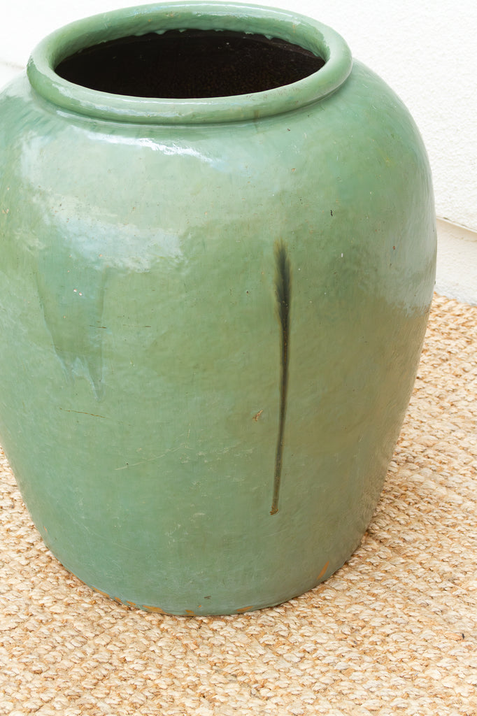 Oversized Qing Dynasty Style Celadon Green Planter