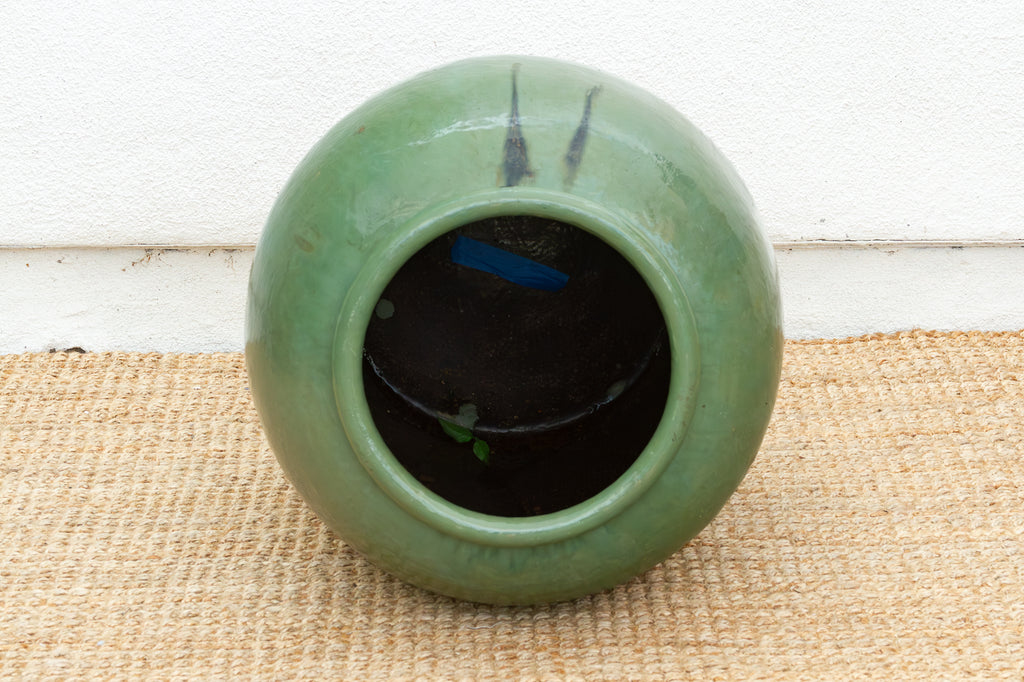 Oversized Qing Dynasty Style Celadon Green Planter