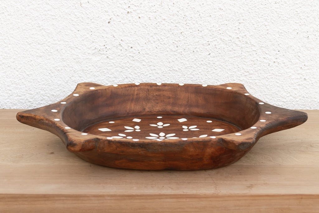 Artisan Floral Painted Wall Art Bowl