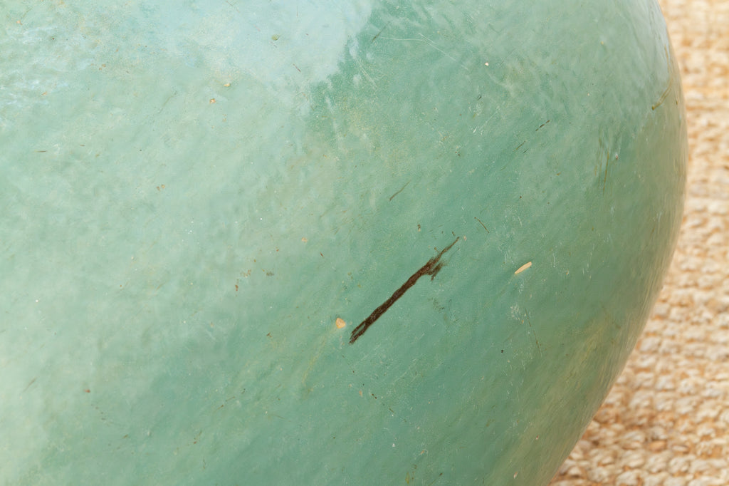 Tall Martaban Jar with Green Glazed Finish