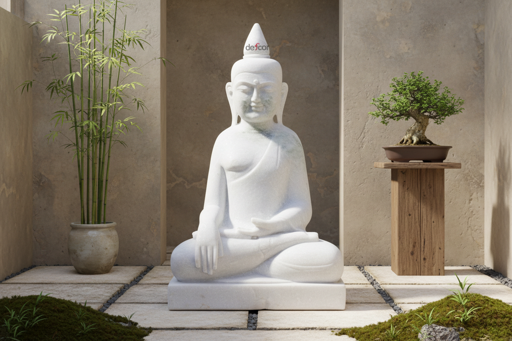 White Marble Bhumisparsha Buddha