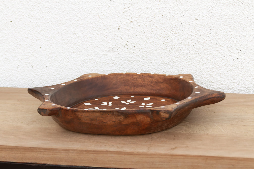 Artisan Floral Painted Wall Art Bowl