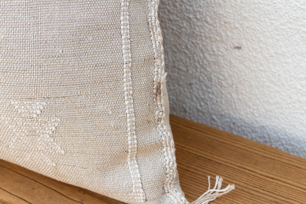 Set of 2, Linen Stag Cactus Silk Moroccan Pillows