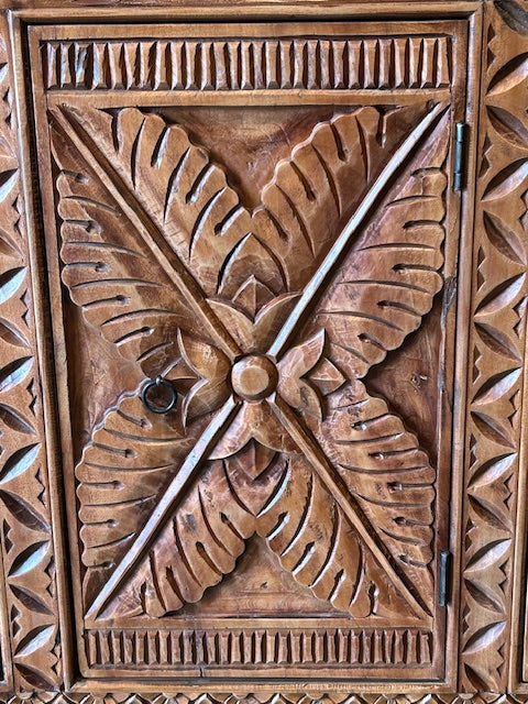 Custom Hand-carved teak Door Panels
