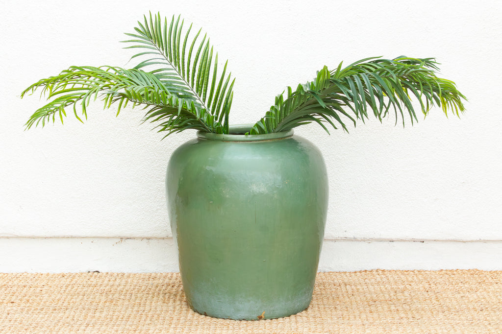 Celadon Green, Large Antique Garden Planter