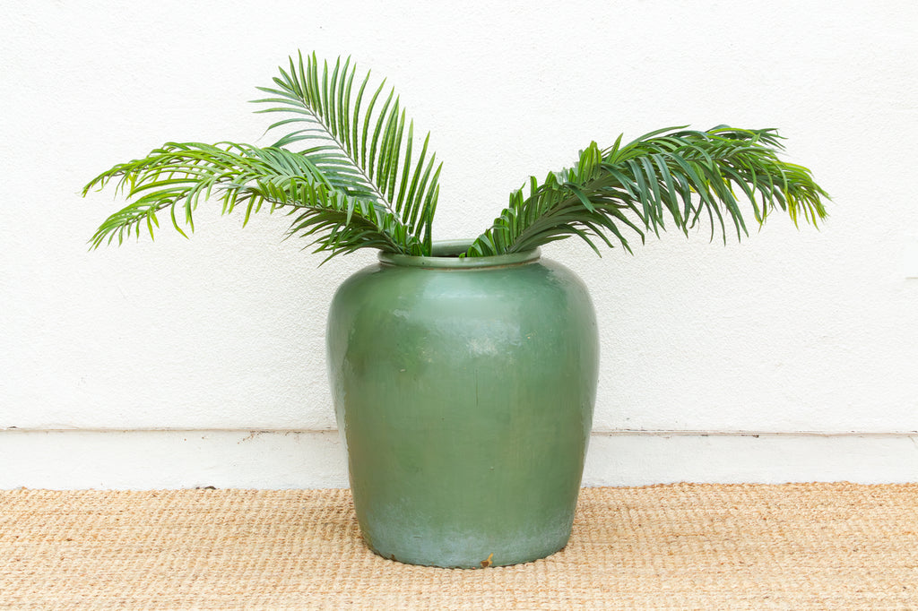 Celadon Green, Large Antique Garden Planter