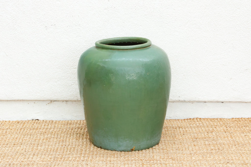 Celadon Green, Large Antique Garden Planter