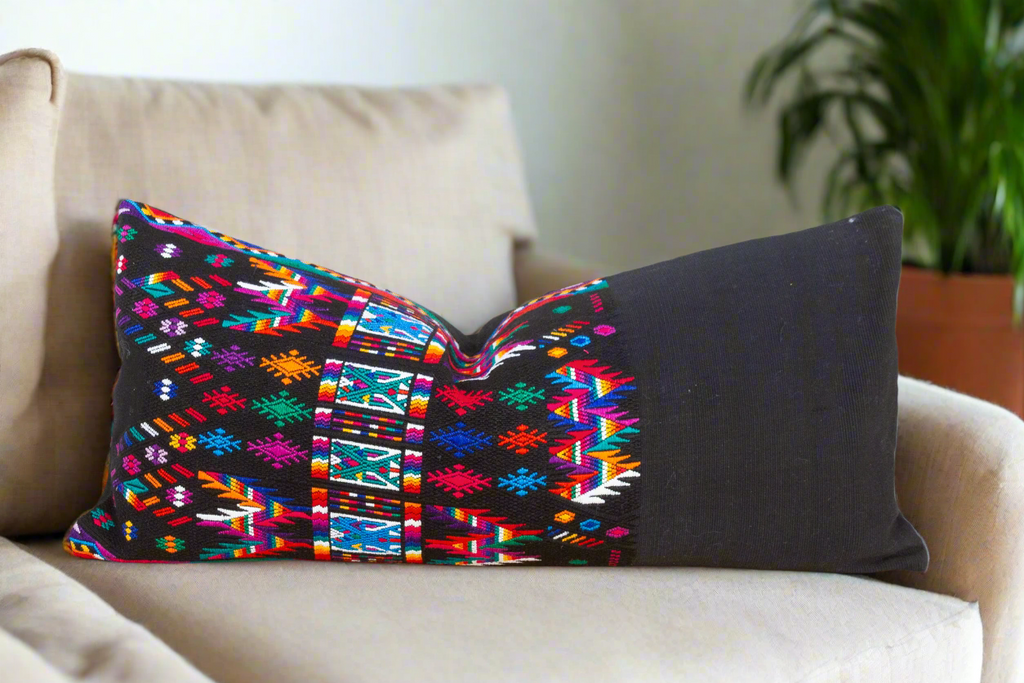Vintage Mayan Brocade Eztli Pillow