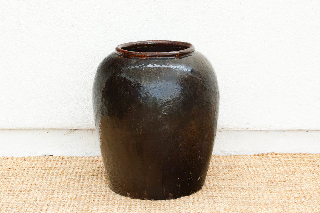 Grand Martaban Storage Pottery Hand Glazed Finish