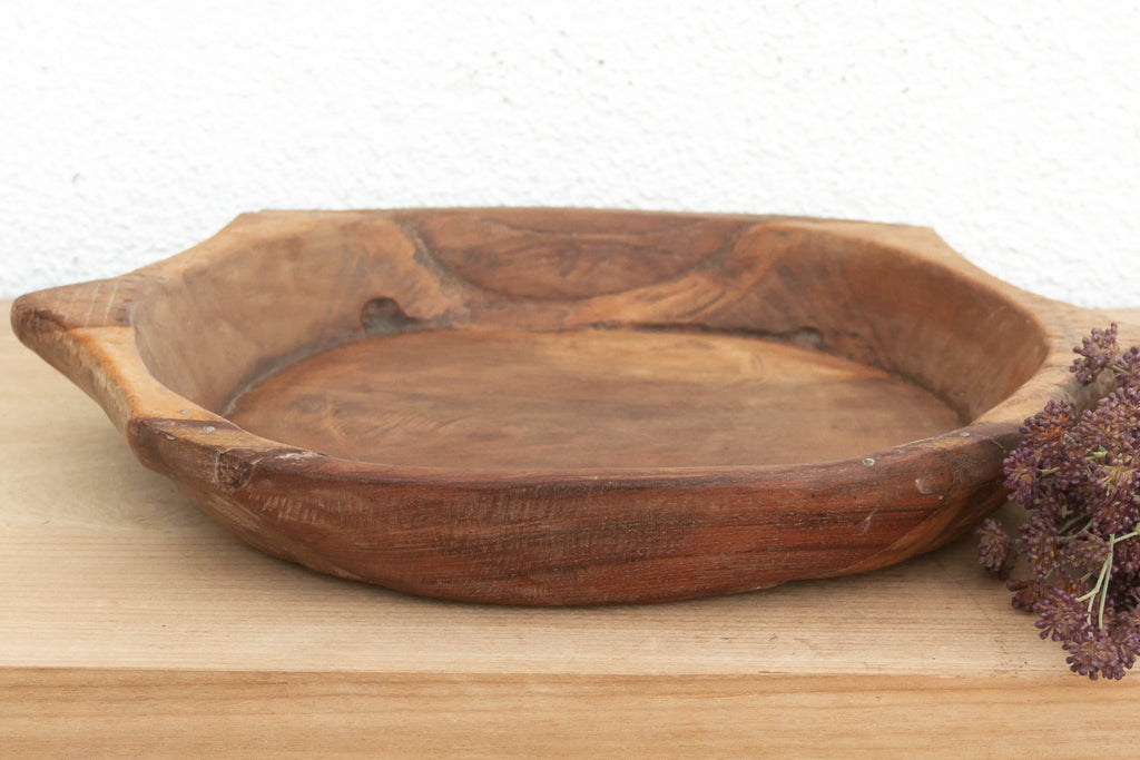 Antique Wabi Sabi Turtle Platter