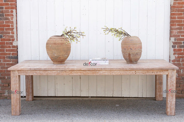 Farmhouse Dining Table With Benches Wide Rustic Dining Table Reclaimed  Dining Table Handmade Dining Table Made in the UK 