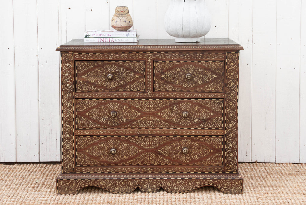brown scalloped dresser Vintage Scallop Dresser