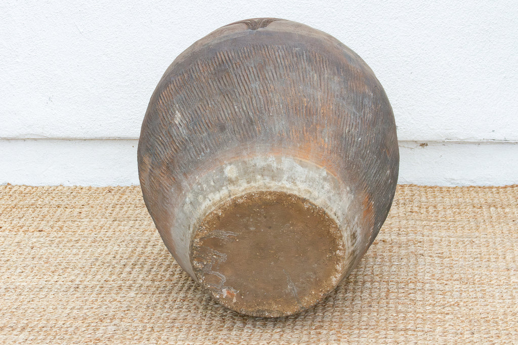 Ranch House, Large Vintage Etched Planter