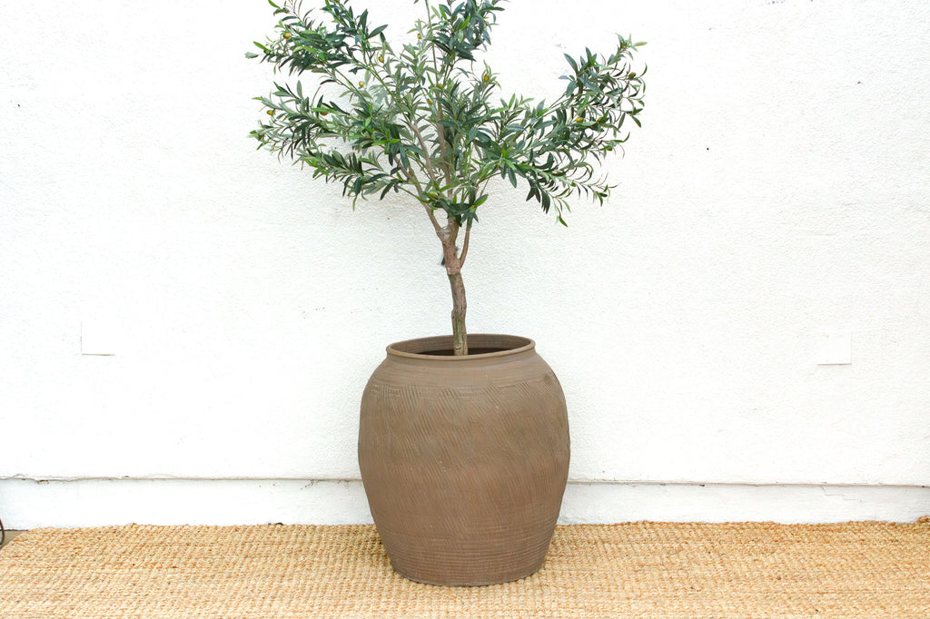 Monumental Textured Asian Storage Vessel