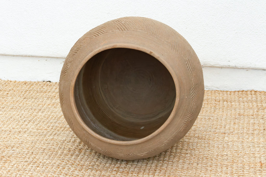 Monumental Textured Asian Storage Vessel