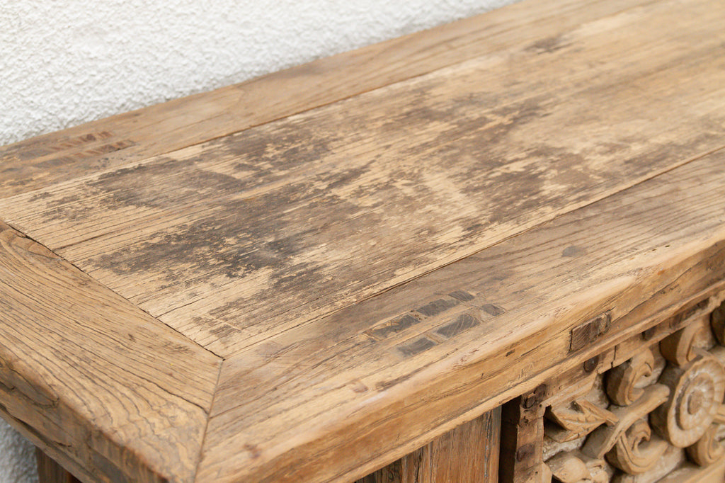 Antique Shanxi Finely Carved Console Table