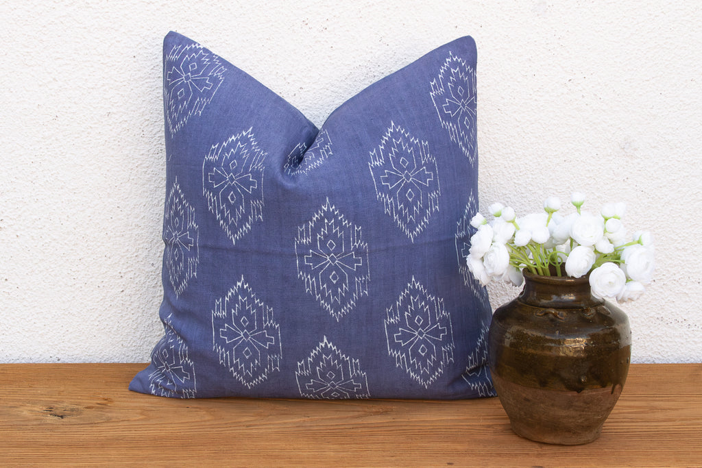 Indigo Jaipur Blockprint Linen Pillow Cover