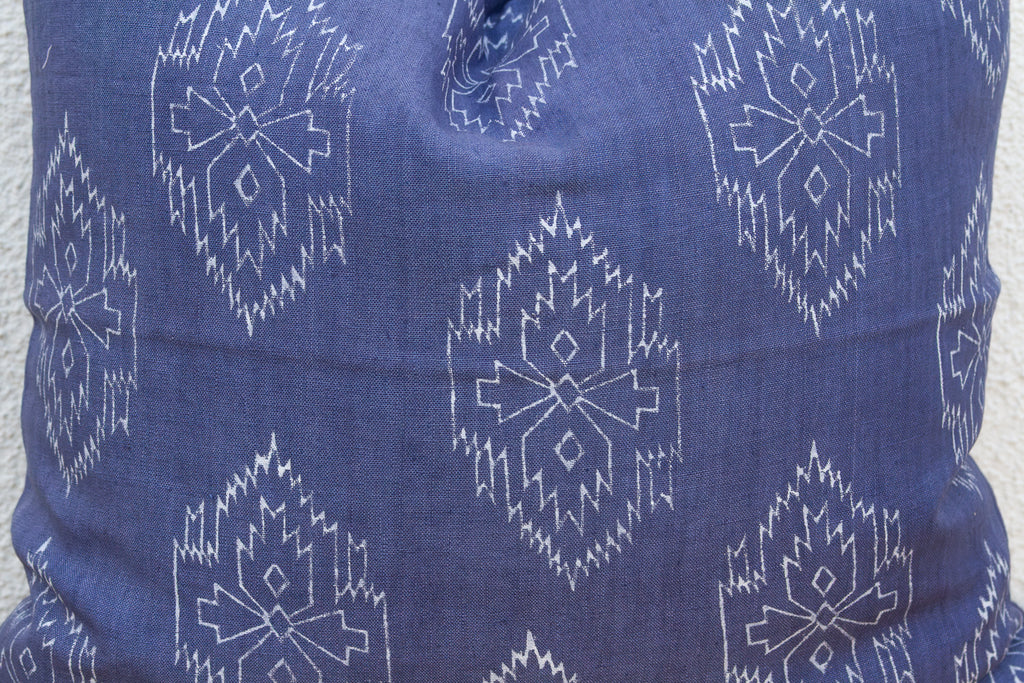 Indigo Jaipur Blockprint Linen Pillow Cover