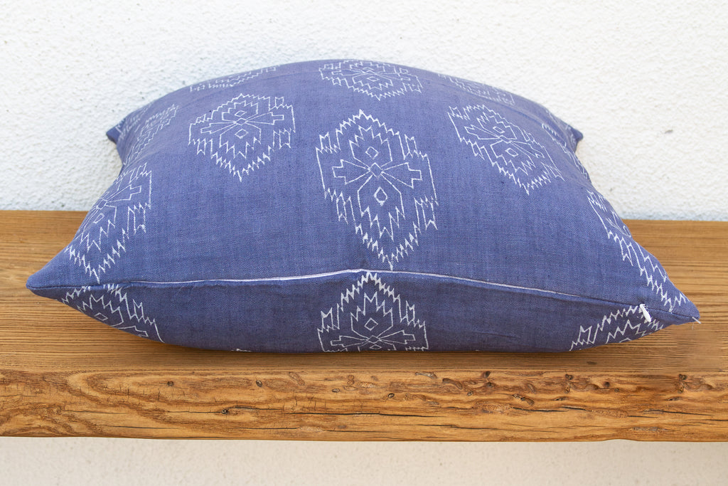 Indigo Jaipur Blockprint Linen Pillow Cover
