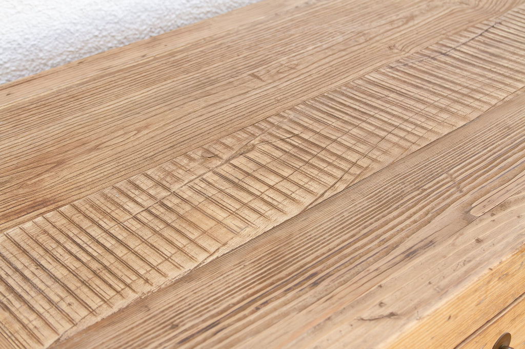 Vintage Bleached Wood 21-Drawer Apothecary Dresser