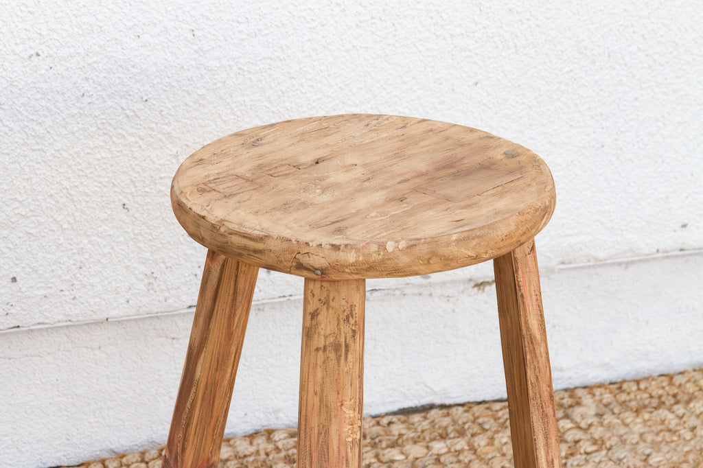 Antique Classic Asian Round Stool