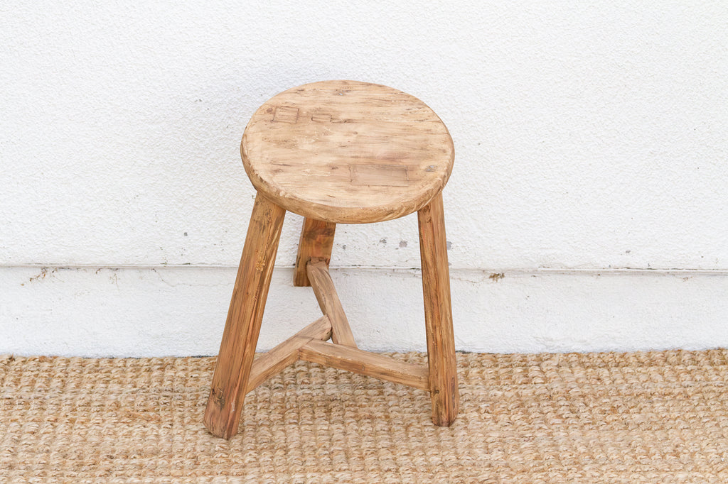 Antique Classic Asian Round Stool