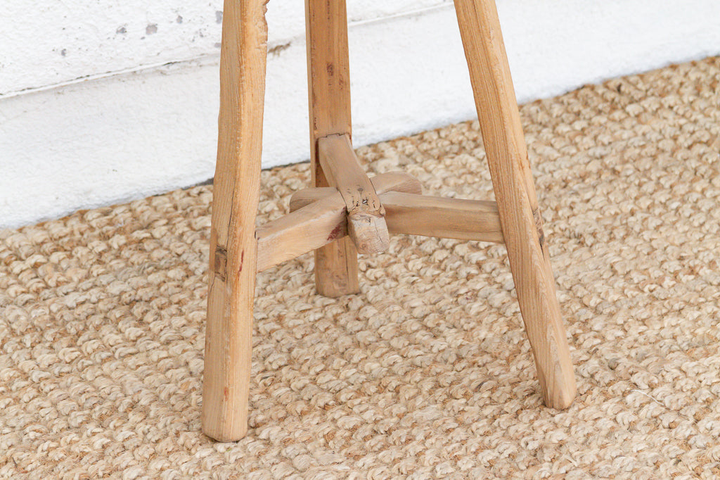 Coastal Farmhouse Small Round Stool